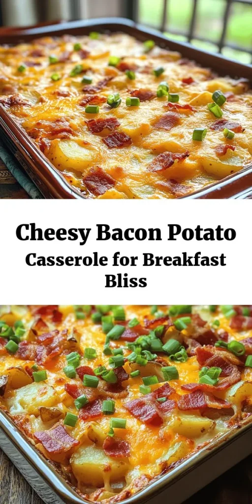 Start your day right with this Cheesy Bacon Potato Breakfast Casserole! Packed with tender Yukon gold potatoes, crispy bacon, sautéed onions, and colorful bell peppers, this hearty dish is perfect for brunch or a family breakfast. Topped with melty sharp cheddar and seasoned to perfection, it’s sure to please everyone. Easy to make and filled with delicious flavors, this casserole will become a favorite on your breakfast menu!