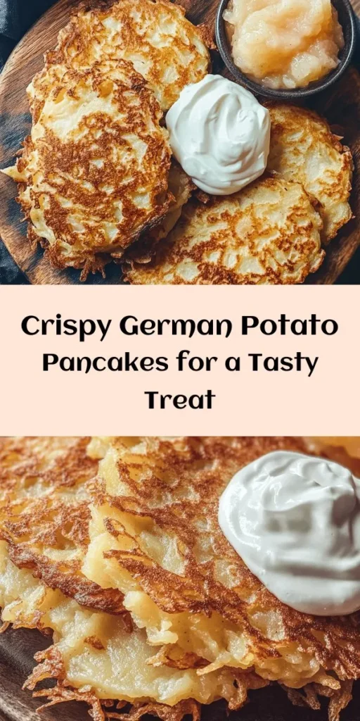 Try these Crispy Authentic German Potato Pancakes for a delightful treat! Made with simple ingredients like starchy potatoes, onion, and a hint of seasoning, these pancakes are pan-fried to golden perfection. Serve them hot with applesauce or sour cream for a delicious twist. Perfect for breakfast or a side dish, these pancakes are easy to make and sure to impress your family and friends. Enjoy a taste of Germany right at home!