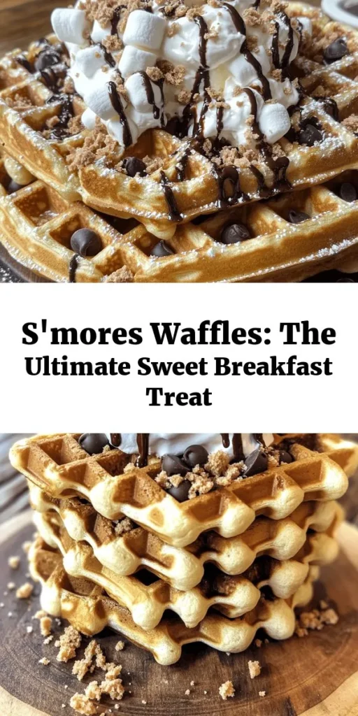 Treat yourself to the ultimate breakfast with these indulgent S’mores Waffles! Combining the delightful flavors of mini marshmallows, chocolate chips, and crushed graham crackers, this recipe is a fun twist on a classic favorite. Whip up the batter in just 15 minutes and enjoy crispy, golden waffles in no time. Perfect for family brunch or a cozy dessert. Don't forget to top them with whipped cream and a drizzle of chocolate sauce for an extra sweet touch!