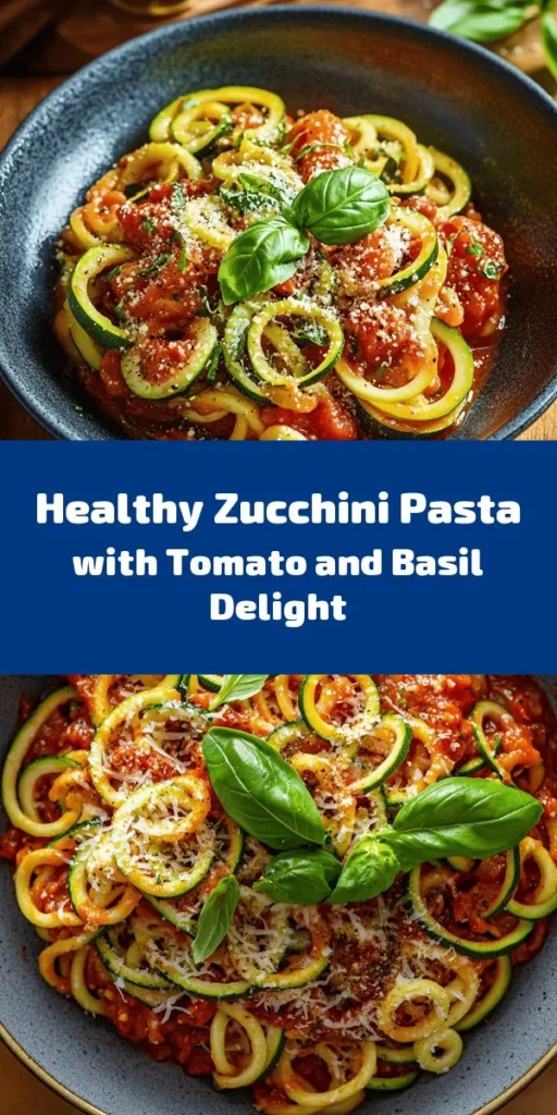 Looking for a quick and healthy dinner idea? Try this Tomato Zucchini Pasta! Made with spiralized zucchini, fresh garlic, and canned tomatoes, this dish is bursting with flavor and goodness. It's super easy to make in just 25 minutes, making it perfect for busy weeknights. Add a sprinkle of Parmesan cheese and fresh basil for a delicious finish. Enjoy a guilt-free meal that's light and satisfying! Ideal for 2 servings.
